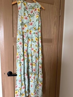 CK Floral Mint Maxi Dress